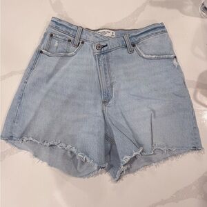 Abercrombie & Fitch The Dad Short Curve Love High Rise Denim Shorts